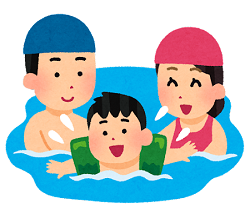 swimming_oyako